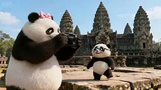 Lost in the Jungle? Panda Family Explores the Secrets of Angkor Wat!迷失在叢林？熊貓一家三口探尋「吳哥窟」千年秘密，這探險太酷了！
