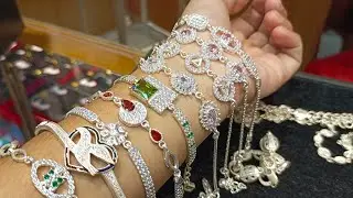 Know the design and price of silver bracelet at low price😱 | Bracelet Design With Price 2024