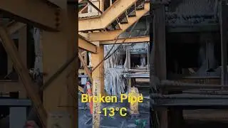Broken Pipe #millwright #ice #conveyor #steel #weld #welder #welding #repair #frozen