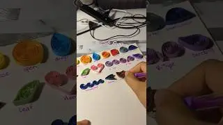How I make a cat face shape by paper quilling #quilling #diy #paperart #shorts