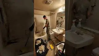 From Chaos to Clean A Bathroom Transformation #asmr #cleaning #restoration #youtubeshorts #room