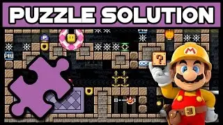 Super Mario Maker - One Screen Puzzle Walkthrough [#12] - Fun House