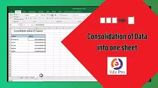 MS Excel Bangla Tutorial | Consolidate data | Consolidation data into one sheet