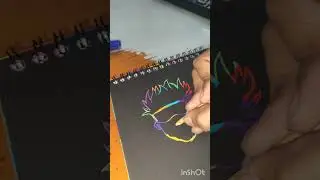Drawing gojo on scratch paper note #shortsvideo # art.# gojo # scratch paper note