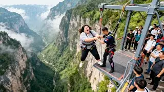 Bungee Jumping With Rope In Beautiful Place:Asmr Bungee Jumping