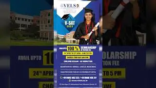100% Scholarship at VELS UNIVERSITY?😨 | VSAT 2023 | Chennai Education | #shorts #viral