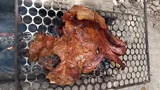 Língua bovina assada