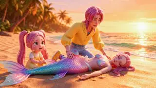 Rescue the Mermaid Mira Stranded on The Beach A Heartwarming Story💖 | KPOP Demon Hunters