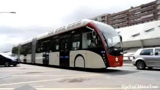 Autobus biarticulado VanHool Exquicity de TMB en pruebas.