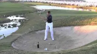 Golf Tips tv: Champagne Bunker Shots (Left Arm Only)