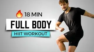 18 MIN full body HIIT WORKOUT - No Equipment - No Repeat