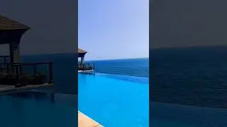 Stunning Infinity Pool View #infinitypool #travelshorts #ocean #seaview #sunset #sunnyday #pool #sky
