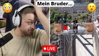 Mein Bruder springt Live &uuml;ber 200 Meter runter😳👀😮