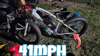 взял электровелосипед мощностью 5000 Вт, чтобы превратить его в Tommebike 5000 Вт.