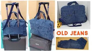DIY bag from old jeans | how to make travel bag