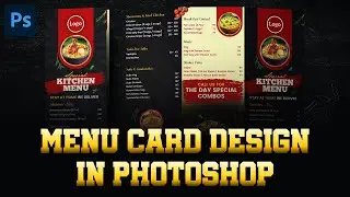 How to Design Menu Card in Photoshop_Graphic Design Tutorial Telugu_Illustrator_Coreldraw