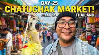 Day-25 | Chatuchak Market Bangkok 🇹🇭 | World&rsquo;s Biggest Weekend Market Experience!