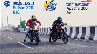 Pulsar 220 Bs6 Vs Apache 200 4v Race