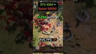 Baldur's Gate 3 | 4K LOW vs ULTRA - RTX 4060 + Ryzen 5600G FPS Test! #baldursgate3 #rtx4060