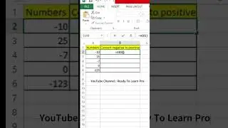 How to Convert Negative Numbers to Positive in Excel (ABS Formula Tutorial)