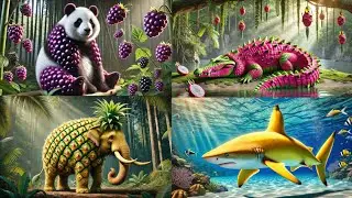 Amazing Wild Animals Fusion | Animals + Fruits