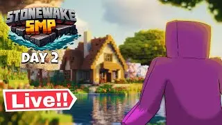 Building my own house in Stonewake SMP | Minecraft Live with Friends