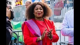 Secretary General of FIFA Fatma Samoura on the closing ceremony of WFYS-2017 football tournament