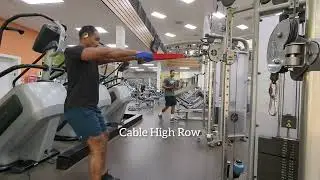 Cable High Row #cable #backexercise #pull #row #lats #biceps #posture #musclebuilding