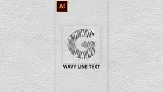 How to Create Wavy Line Text Effect in Adobe Illustrator #shorts #short