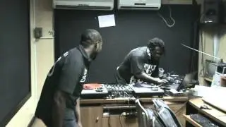 DJ Humility and DJ Stramborella Chillin at Rhythm 93.7 FM Studio, Lagos