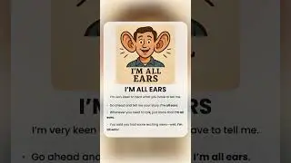 Im All Ears - English idiom #idiom #vocabulary #imAllEars #english #learnenglish