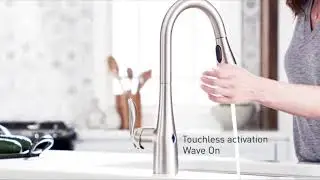 Touchless Pulldown Kitchen Faucet by Moen (7594EWSRS) Spot Resist, Stainless