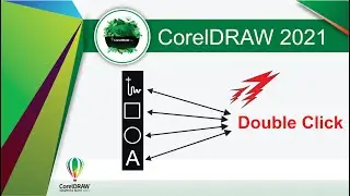 CorelDraw 2021 Trick & Tricks Double click Rectangle, text, ellipse, and Line