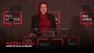 The Family of Galal El-Behairy Accept the PEN/Barbey Freedom to Write Award
