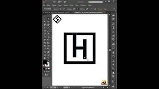 H Monogram design in illustrator #shorts #monogram