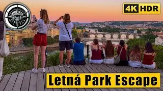 Evening Escape: Prague&rsquo;s Letna Park After 38&deg;C Heatwave 🇨🇿 4K HDR