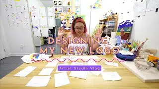 Designing My Logo 🌻 Artist Studio Vlog | Brainstorming + Art Process + Creative Instinct