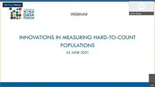 UNWDF Webinar: Innovations in measuring hard-to-count populations