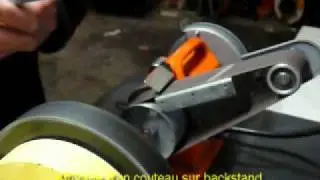 Affûtage d'un couteau sur backstand.AVI
