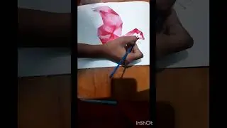 Pink crane painting  plz like and subscribe 🙏 