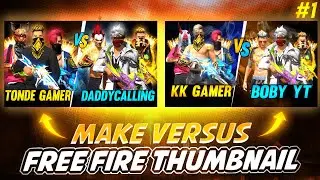 Make Versus Thumbnail Free Fire In Android || Clean 4v4 Thumbnail Android || @ARPITGRAPHIZ #1