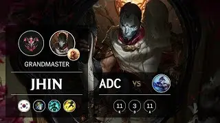Jhin ADC vs Ashe - KR Grandmaster Patch 9.23