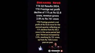 TTK Prestige Q2 Results, #stocks #ttkprestige #stockmarket #investing #investment #trading