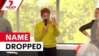Pauline Hanson drops name from One Nation | 7NEWS