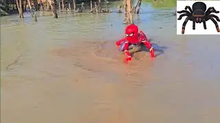 Spider-Man Trapped in Deep Mud 😱 | Real-Life Superhero Survival Challenge