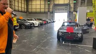Mike Brewer presents cars from the Sporting Bears Garage at the NEC Classic Cars Show Nov 2022