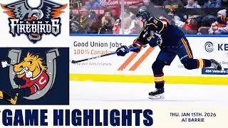 Матч между командами Flint Firebirds и Barrie Colts состоится 15 января 2026 года.