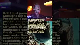 Midnight Oil drummer lost to pancreatic cancer&mdash;rebel beat silenced at 70 #RobHirst #PancreaticCancer