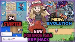 🔥New Pokemon GBA ROM hack with 24 stater, mega evolution, dynamax,gigantamax and much more