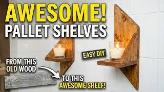 Turn Old Pallets Into Awesome Bathroom Shelves!